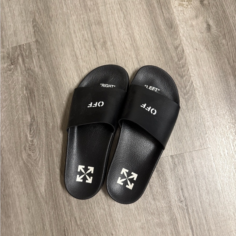Off-White Black Slides Size 41